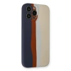 MARSİLYAN™- Apple İphone 13 Pro Kılıf Ebruli Lansman Silikon - Lacivert-krem