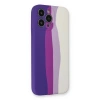 MARSİLYAN™- Apple İphone 13 Pro Kılıf Ebruli Lansman Silikon - Mor-beyaz