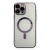 MARSİLYAN™- Apple İphone 13 Pro Max Kılıf Magneticsafe Lazer Silikon - Mor
