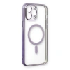 MARSİLYAN™- Apple İphone 13 Pro Max Kılıf Magneticsafe Lazer Silikon - Mor