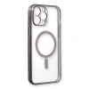 MARSİLYAN™- Apple İphone 13 Pro Max Kılıf Magneticsafe Lazer Silikon - Siyah