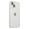 MARSİLYAN™- Apple İphone 14 Kılıf Luko Lens Silikon - Gümüş