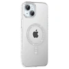 MARSİLYAN™-  Apple İphone 14 Move Taşlı Magsafe Kapak - Natural Grey
