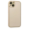 MARSİLYAN™- Apple İphone 14 Plus Kılıf Coco Deri Silikon Kapak - Gold