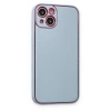 MARSİLYAN™- Apple İphone 14 Plus Kılıf Coco Deri Silikon Kapak - Sky Blue