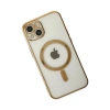 MARSİLYAN™- Apple İphone 14 Plus Kılıf Magneticsafe Lazer Silikon - Gold