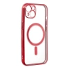 MARSİLYAN™- Apple İphone 14 Plus Kılıf Magneticsafe Lazer Silikon - Kırmızı