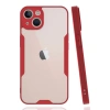 MARSİLYAN™- Apple İphone 14 Plus Kılıf Platin Silikon - Kırmızı