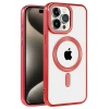 MARSİLYAN™- Apple İphone 14 Pro Kılıf Kronos Magsafe Kapak - Kırmızı