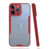 MARSİLYAN™- Apple İphone 14 Pro Kılıf Platin Silikon - Kırmızı