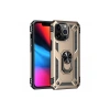 MARSİLYAN™- Apple İphone 14 Pro Kılıf Sofya Yüzüklü Silikon Kapak - Gold