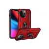 MARSİLYAN™- Apple İphone 14 Pro Kılıf Sofya Yüzüklü Silikon Kapak - Kırmızı