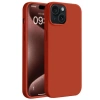 MARSİLYAN™- Apple İphone 15 Plus Kılıf First Silikon - Kırmızı