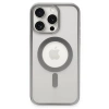 MARSİLYAN™- Apple İphone 15 Pro Kılıf Erozi Magsafe Kapak - Gümüş