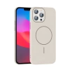 MARSİLYAN™-  Apple İphone 15 Pro Max Broş Magsafe Kapak - Krem