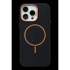MARSİLYAN™-  Apple İphone 15 Pro Max Luno Deri Magsafe Kapak - Siyah
