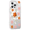 MARSİLYAN™-  Apple İphone 16 Pro Max Floral Magsafe Kapak - Turuncu