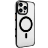MARSİLYAN™-  Apple İphone 16 Pro Max Gleam Pc Sert Magsafe Kılıf - Şeffaf-siyah