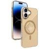 MARSİLYAN™-  Apple İphone 16 Stella Pc Sert Magsafe Kılıf - Gold