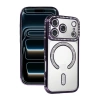 MARSİLYAN™- Apple İphone 17 Pro Joke Simli Magneticsafe Kılıf - Derin Mor