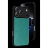 MARSİLYAN™- Apple İphone 17 Pro Max Aras Deri Kapak - Açık Yeşil