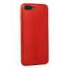 MARSİLYAN™- Apple İphone 7 Plus Kılıf Coco Deri Silikon Kapak - Kırmızı