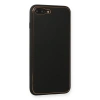MARSİLYAN™- Apple İphone 7 Plus Kılıf Coco Deri Silikon Kapak - Siyah