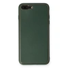MARSİLYAN™- Apple İphone 7 Plus Kılıf Coco Deri Silikon Kapak - Yeşil