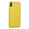 MARSİLYAN™- Apple İphone Xs Max Kılıf Coco Deri Silikon Kapak - Sarı