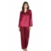 MARSiLYAN- Arias Closet Bordo İkili Saten Gecelik Pijama Takımı 7647