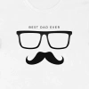 MARSiLYAN- Babalar Günü Baskılı T-shirt - Beyaz