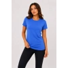 MARSiLYAN- Basic Bisiklet Yaka Yazlık Slim Fit T-Shirt - Mavi - Hardal Sarısı