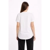 MARSiLYAN- Basic T-Shirt Kısa Kol Bisiklet Yaka Oval Kesim Tişört - Beyaz