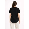MARSiLYAN- Basic T-Shirt Kısa Kol Bisiklet Yaka Oval Kesim Tişört - Siyah