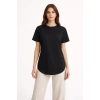 MARSiLYAN- Basic T-Shirt Kısa Kol Bisiklet Yaka Oval Kesim Tişört - Siyah