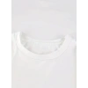 MARSiLYAN- Baskılı Oversize Bisiklet Yaka T-shirt - Beyaz