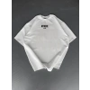 MARSiLYAN- Baskılı Oversize Bisiklet Yaka T-shirt - Beyaz