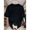 MARSiLYAN- Baskılı Oversize Bisiklet Yaka T-shirt - Beyaz
