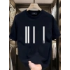 MARSiLYAN- Baskılı Oversize Bisiklet Yaka T-shirt - Siyah