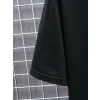 MARSiLYAN- Baskılı Oversize Bisiklet Yaka T-shirt - Siyah