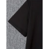 MARSiLYAN- Baskılı Oversize Bisiklet Yaka T-shirt - Siyah
