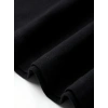MARSiLYAN- Baskılı Oversize Bisiklet Yaka T-shirt - Siyah