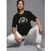 MARSiLYAN- Baskılı Oversize T-shirt - Siyah