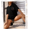 MARSiLYAN- Baskılı T-shirt - Siyah