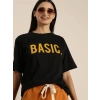 MARSiLYAN- Baskılı T-shirt - Siyah