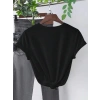 MARSiLYAN- Baskılı T-shirt - Siyah
