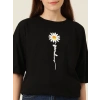 MARSiLYAN- Baskılı T-shirt - Siyah