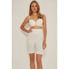 MARSiLYAN-  Beyaz MI Emay 3005 Soft Uzun Paçalı Boxer Korse