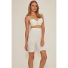 MARSiLYAN-  Beyaz MI Emay 3005 Soft Uzun Paçalı Boxer Korse