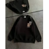 MARSiLYAN- Bisiklet Yaka Baskılı SweatShirt - Siyah